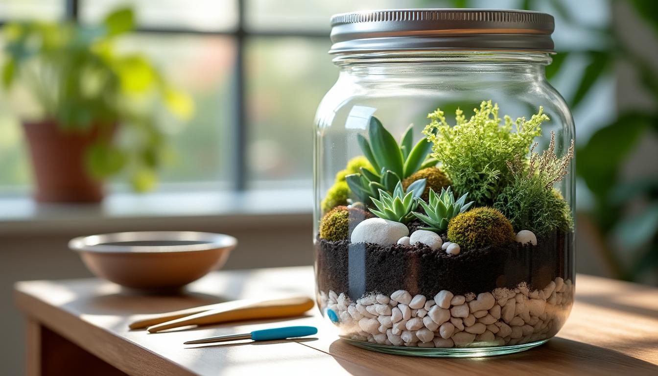 découvrez comment créer un terrarium original et économique avec des astuces simples et peu coûteuses pour embellir votre intérieur.